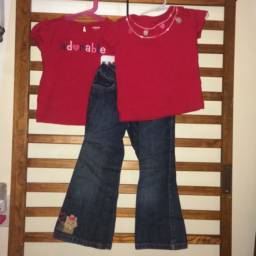 Girls Gymboree 3pcs Puppy 🎀 & ❤️ Theme